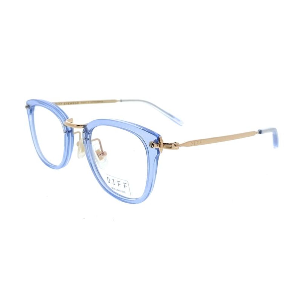 Diff VDFRUE 46CBLB Black Round Womens Optical Frames